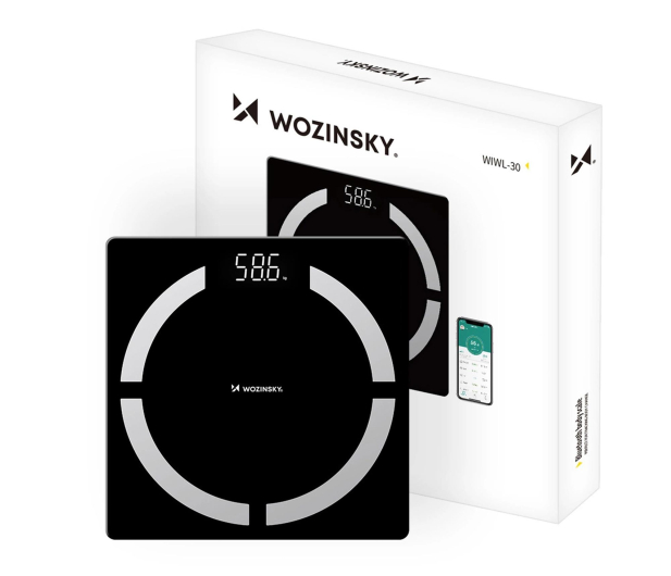 Wozinsky Waga łazienkowainteligentna Bluetooth czarna WIWL-30 - 1487900 - zdjęcie